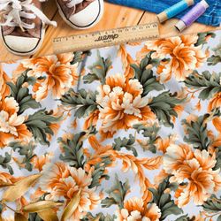 Ткань премиум шифон экзотический цветок