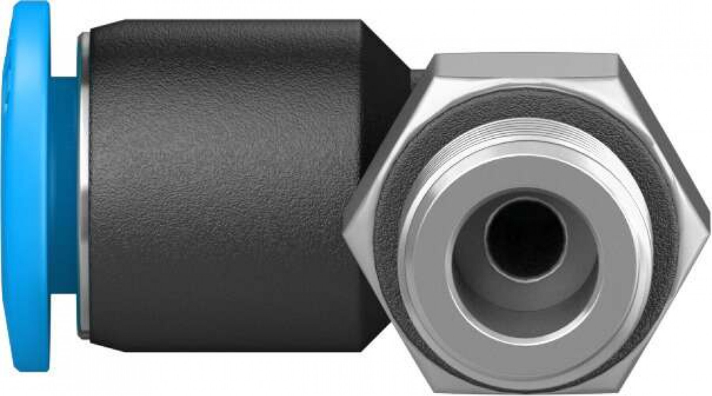 QSML-M7-6-100 Угловой штуцер с цанговым зажимом и резьбой