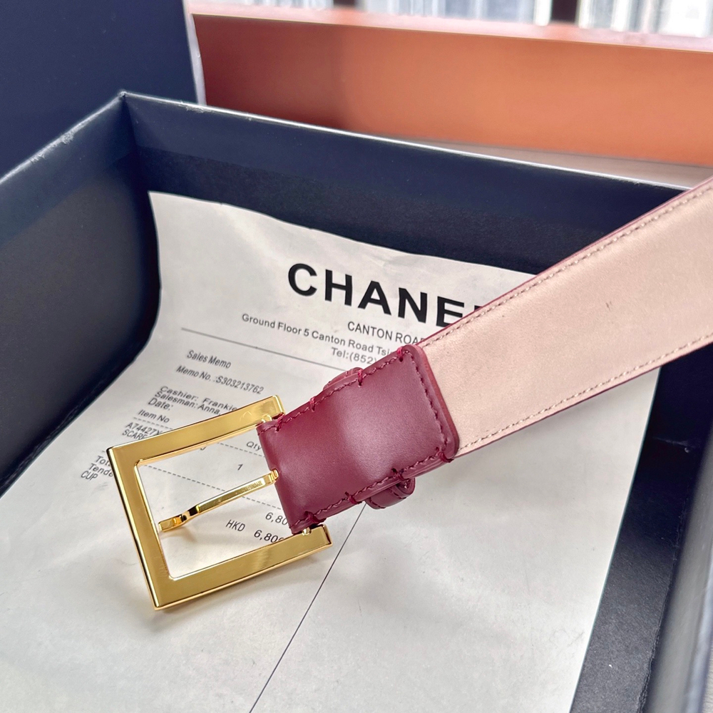 Ремень из гладкой телячьей кожи