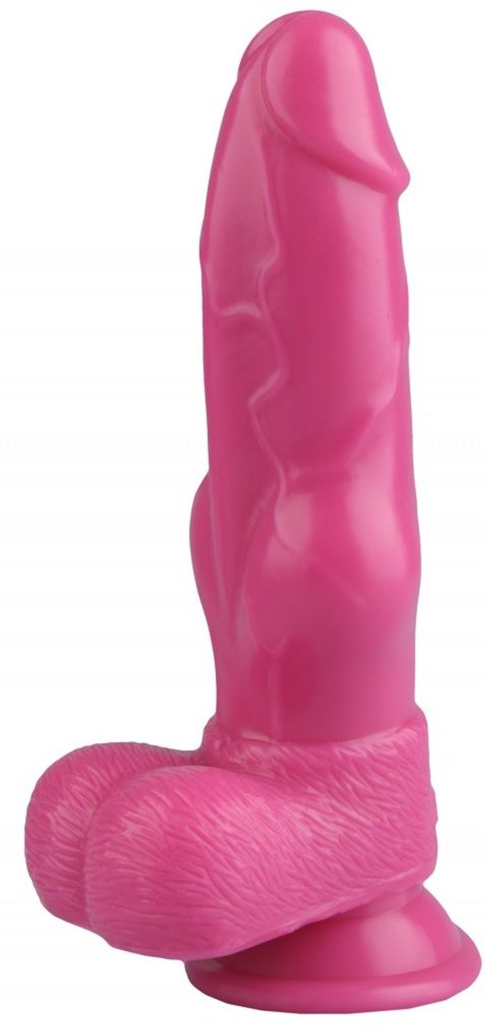 Розовый анальный фаллоимитатор-реалистик - 21 см. (Цвет: розовый)