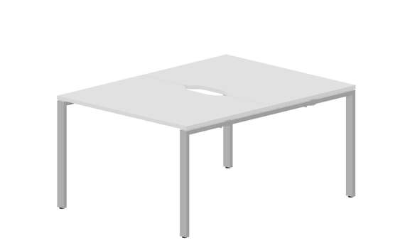 Составной стол Strike на 2 рабочих места 1180х1566х750мм (2 эргономичных выреза)