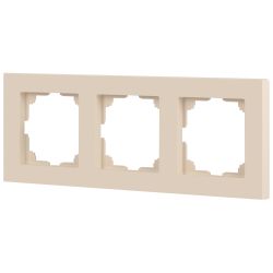 Рамка для розеток и выключателей Intro Accent 6-503-02 на 3 поста, СУ, слоновая кость