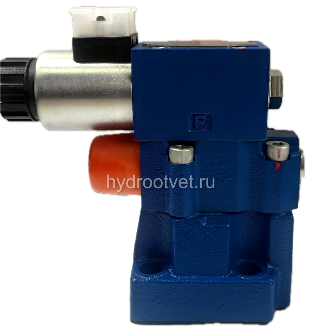 DBW10B2-5X/200CW110-50N9K4 - Предохранительный клапан Ду10 с давлением настройки до 200 бар, управление - X и Y - внутренние с разгрузкой B = открыт с электроуправлением W110