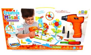 Пазл мозаика Creative mosaic 4в1 в чемодане с шуруповертом