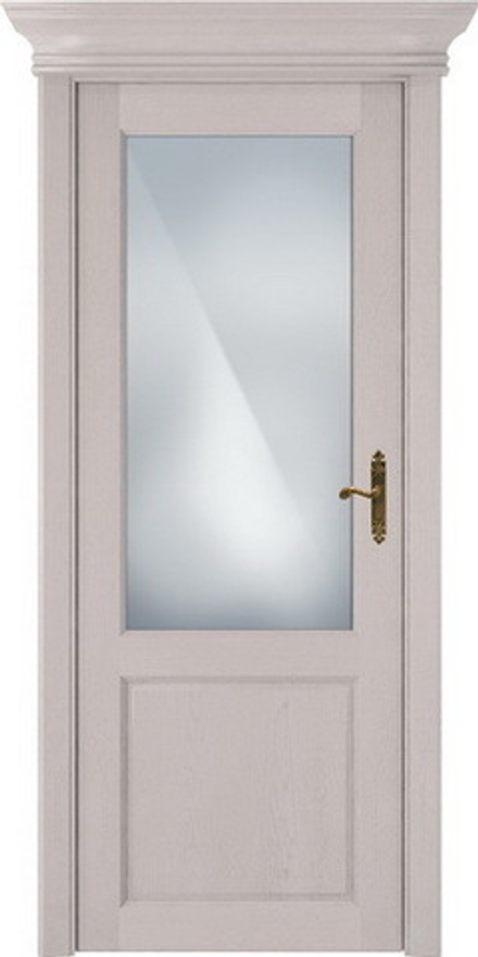 Межкомнатная дверь Status (Статус) 521 стекло сатинат Дуб белый