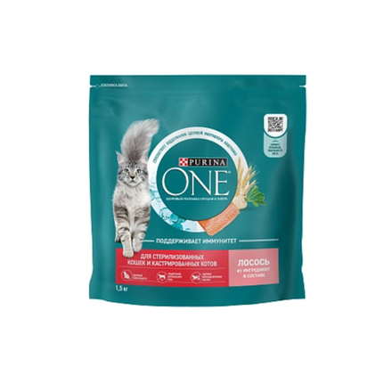 Сухой корм для кошек Purina PRO PLAN с лососем 1,5 кг
