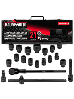 Набор инструментов ударных 21пр. 3/4''(6гр.) BaumAuto##Baum Auto BM-6212-5MPB