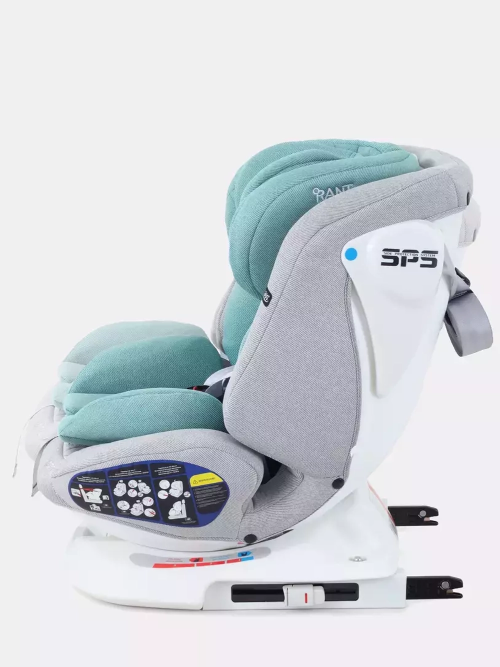 Автокресло Rant Nitro isofix 0/1/2/3 (0-36кг) Grey/Mint