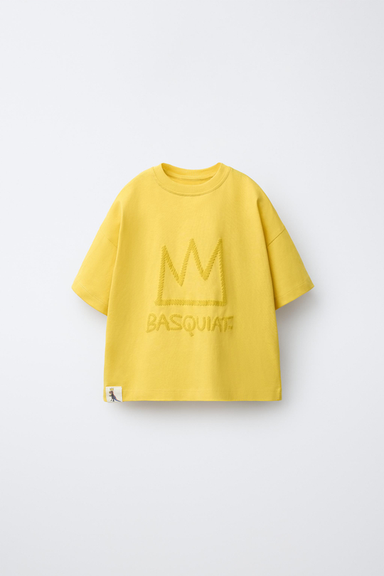 ZARA ФУТБОЛКА BASQUIAT®, ЖЕЛТЫЙ