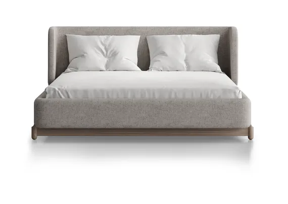 Кровать Basic спальное место 140*200 см (бежевый, рогожка)