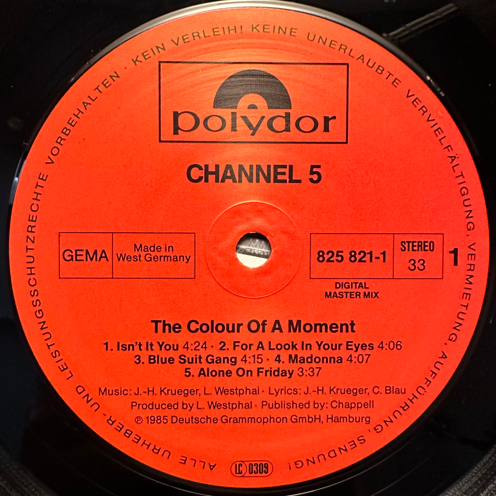 Channel 5 - The Colour Of A Moment (Германия 1985г.)