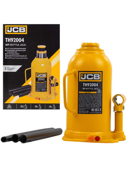 Домкрат бутылочный 20т с клапаном JCB JCB-TH92004