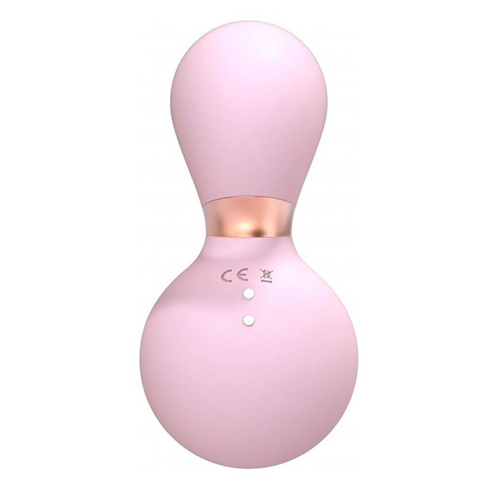 Розовый вакуум-волновой клиторальный стимулятор с вибрацией Irresistible Invincible Pink IRR003PNK