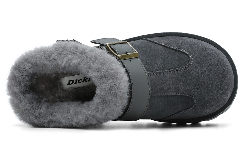 Dickies Rubber Sole Quiet Abrasion Resistant Slip Resistant Antibacterial Massage Closed Toe Slippers Women"s Gray