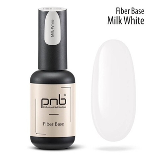 База файбер PNB бело-молочная 17 мл УФ/ЛЕД/Fiber Base White Milk 17 ml UV/LED