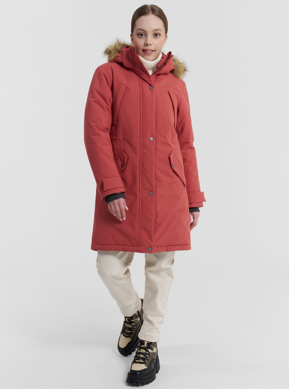Куртка для девушки Lacha NORPPA пепельный коралл