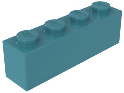 Lego Кирпич 1х4 (лазурный) 6036238