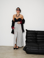 Юбка горох, плиссе, шелк, белая