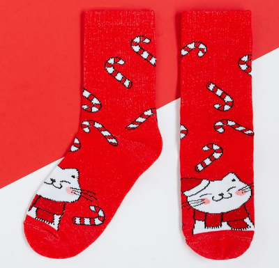 Носки "Котик" р-р 14-16, красный 5080577 (KAFTAN), 1 шт.