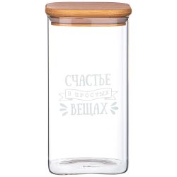 ЕМКОСТЬ ДЛЯ СЫПУЧИХ ПРОДУКТОВ AGNESS "NATIVE" 1600 МЛ 10*10*19 СМ. ЦВЕТ: ПРОЗРАЧНЫЙ