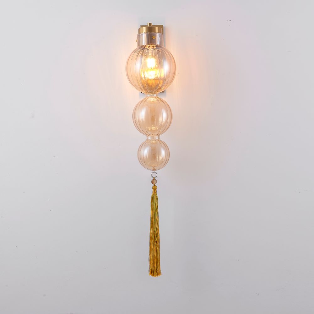 Бра Heathfield Lighting - Medina Wall Brass/Amber By Imperiumloft