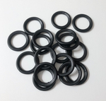 Кольцо кованое Готика d20 мм с крючком, цвет черный