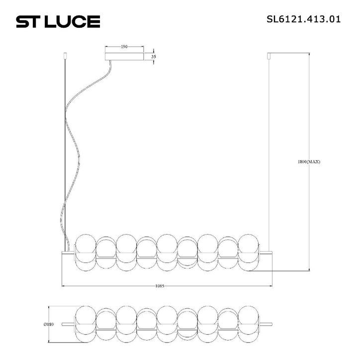 Подвесной светодиодный светильник ST Luce Talisman SL6121.413.01