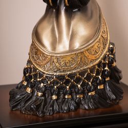 Настольная лампа с бюро Лошадь императора Бронза с абажуром 38 Голдбраун