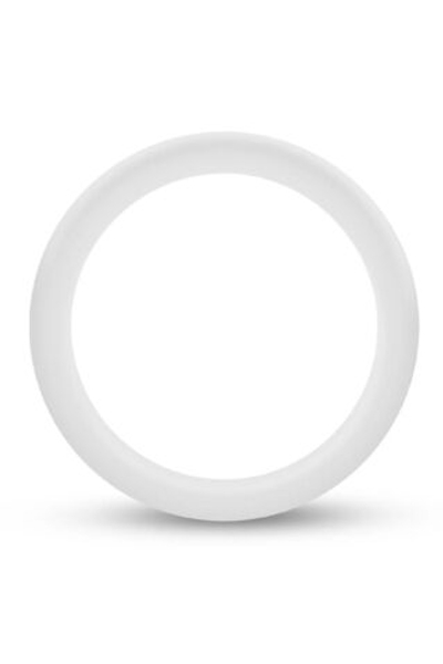 Белое люминесцентное эрекционное кольцо Silicone Glo Cock Ring (Цвет: белый)