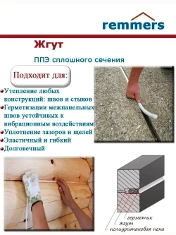 Жгут теплоизоляционный сплошной 10 мм x 500 м