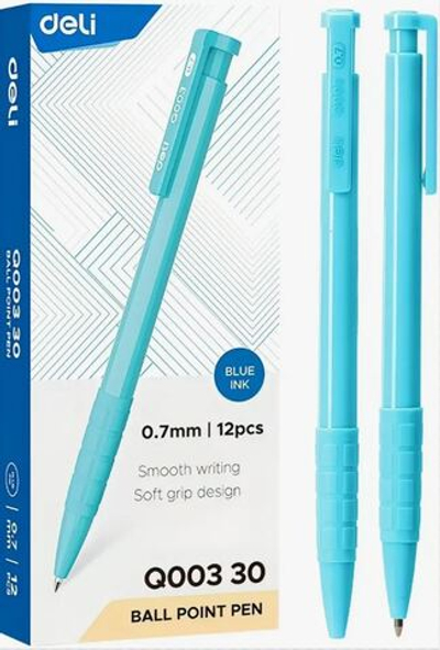 Авторучка шариковая 0.7мм DELI "Daily" грип EQ00330