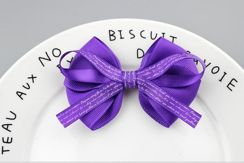 Sale! Зажим для волос "Бантик", 9,5*6,5 см. Цвет Темно-фиолетовый, 1 шт.