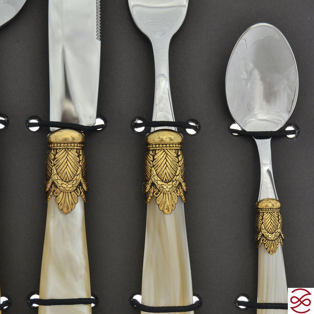Набор столовых приборов 24пр Siena Antique Gold Champagne Steel