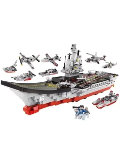 Конструктор Корабль Военный авианосец 1265 деталей 8565