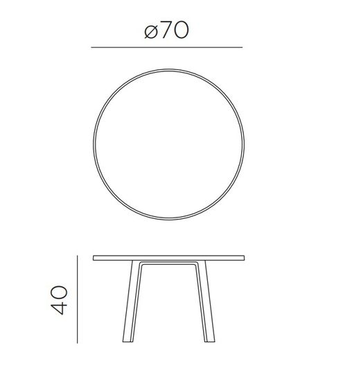 Столик пластиковый кофейный Maximo Tavolino 70 Maxi