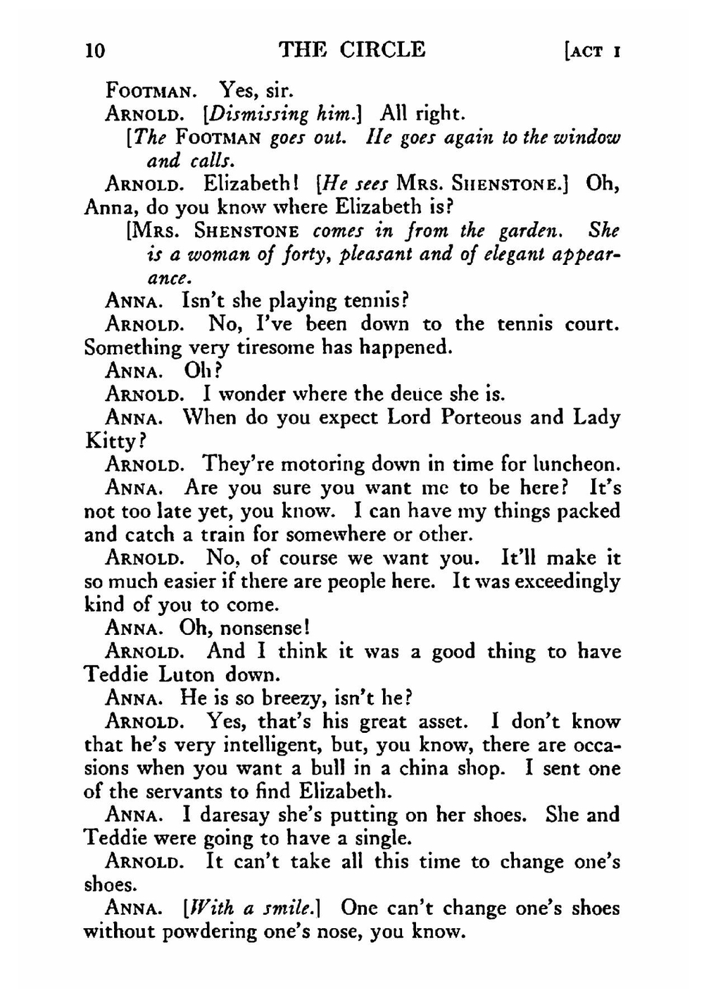 The circle. a comedy in three acts | Maugham W. Somerset