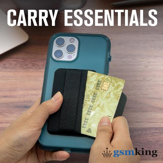 Crux Gear for iPhone Cases Shoulder Strap & Stick on Wallet Black (Чёрный)