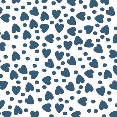 Синие сердечки и круги