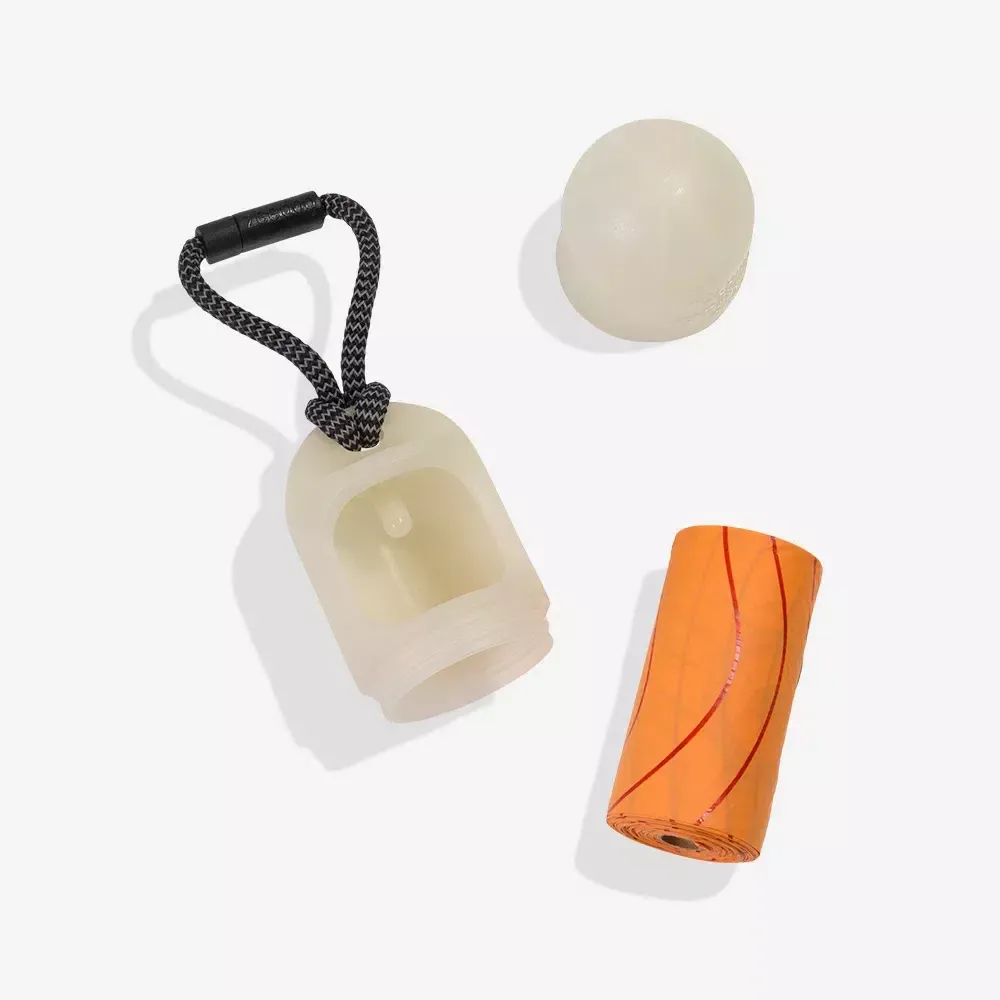 Холдер светящийся с гигиеническими компостируемыми пакетами Zee.Dog