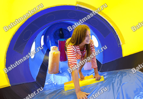 Коммерческий надувной батут "Тоннель гусеница"