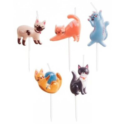 Свечи фигурные «Милые котята» 7 см, 5 шт