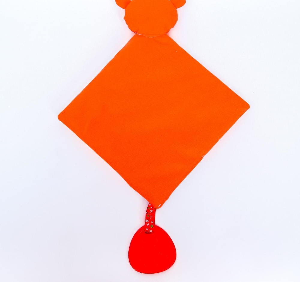 5358989 Погремушка - прорезыватель «Тигра» платочек - шуршалка с прорезывателем