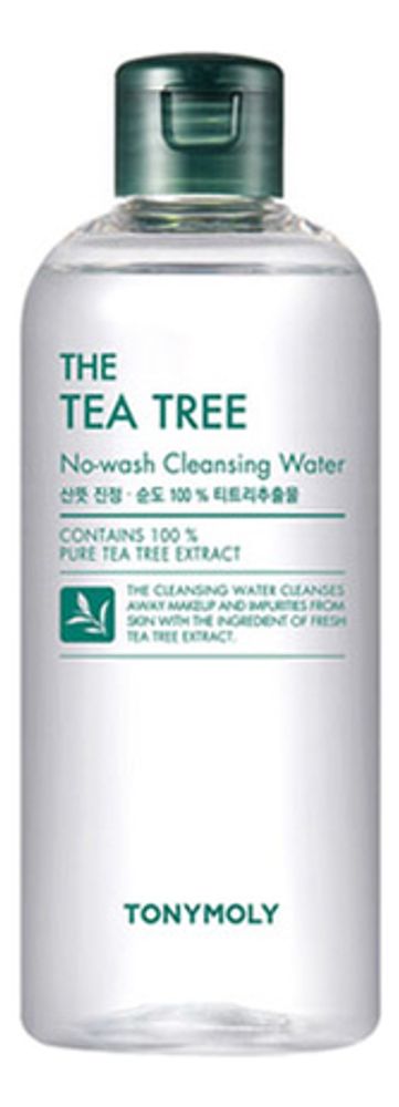 TONYMOLY Очищающая вода с экстрактом чайного дерева - THE TEA TREE NO WASH CLEANSING WATER,300мл
