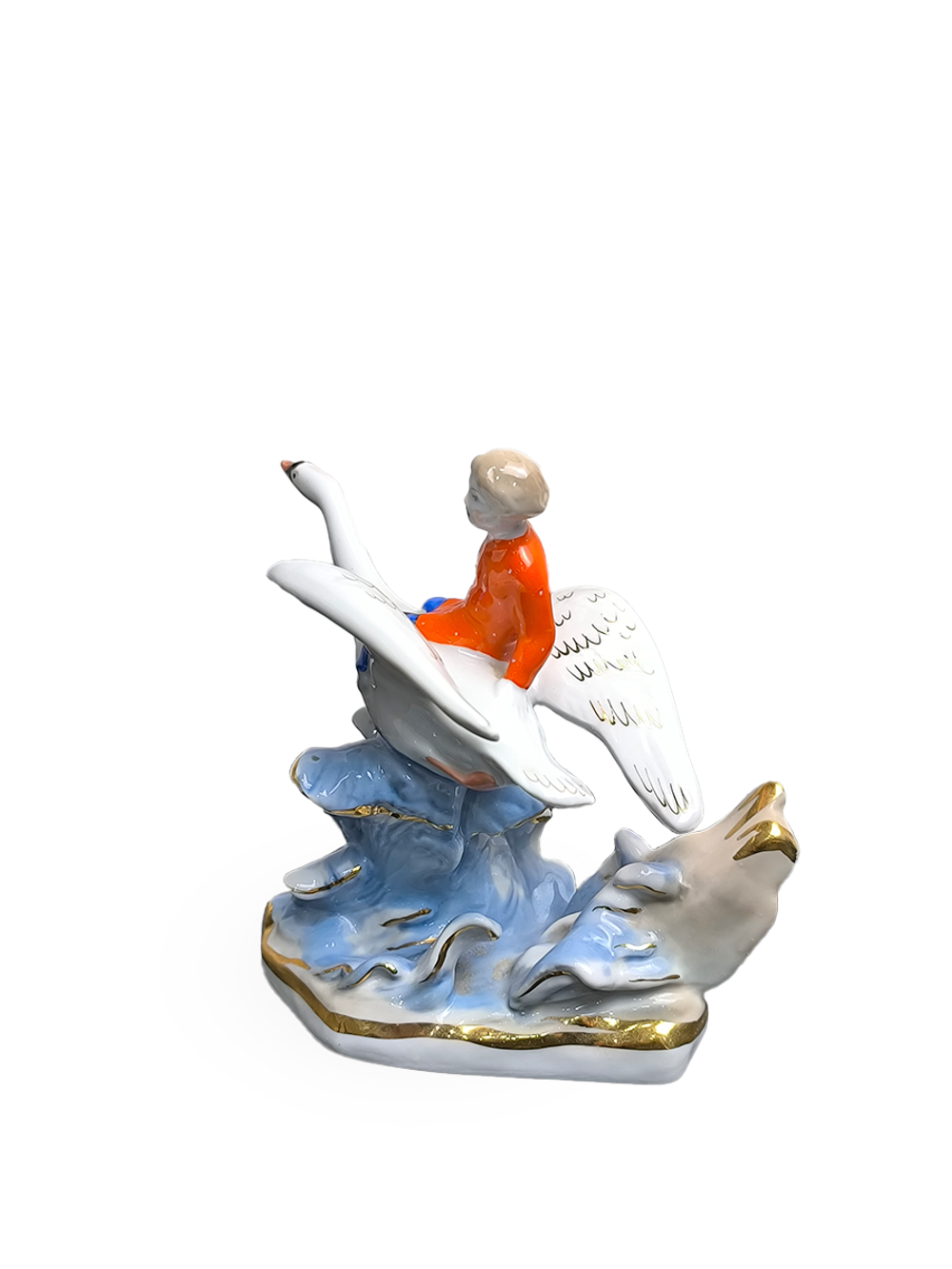 &&& Фарфоровая статуэтка "Гуси-лебеди" (Дулево) 1967г