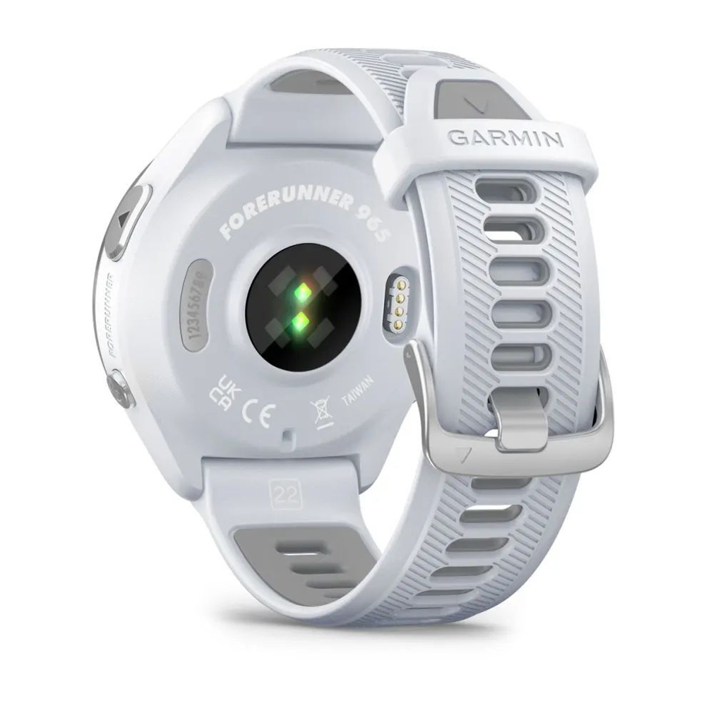 Смарт часы Garmin Forerunner 965 белые, титановый безель, с белым ремешком