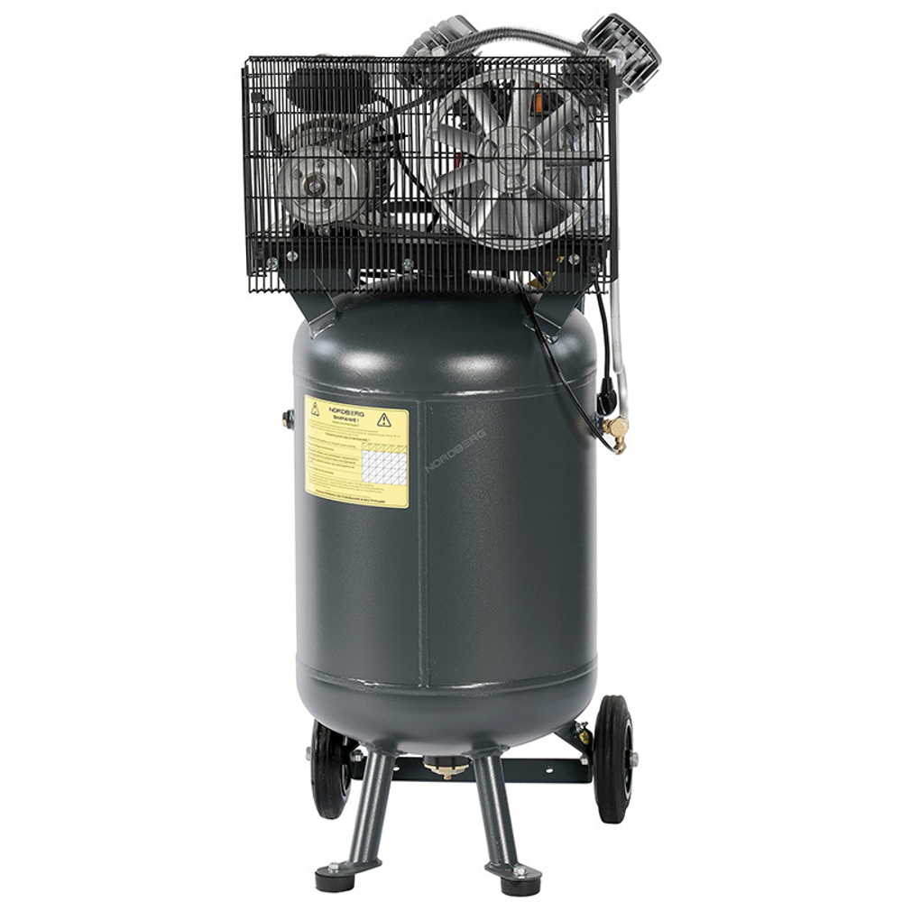 NORDBERG (NCPV100/420A) Компрессор вертикальный поршневой с ременной передачей 220В, ресивер 100л, 420л/мин