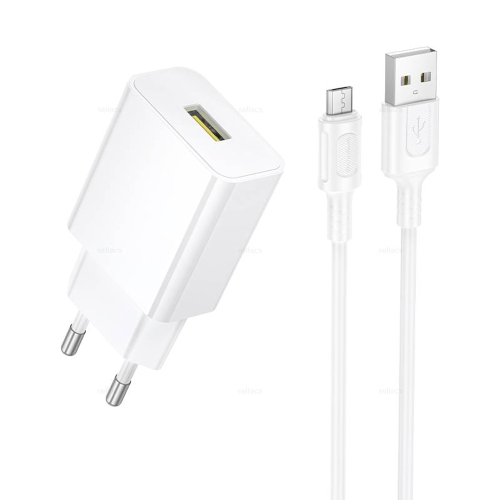 Зарядное устройство на Micro Borofone QC3.0 BA111A (white)