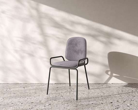 Стул Ror, Double Frame, серая рогожка