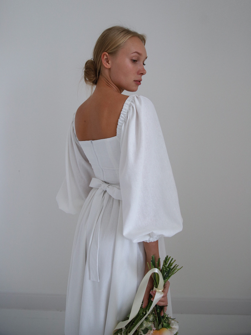 Платье Jaqueline maxi в молочном цвете