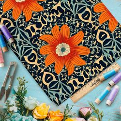 Ткань премиум бифлекс флоральное расцветание